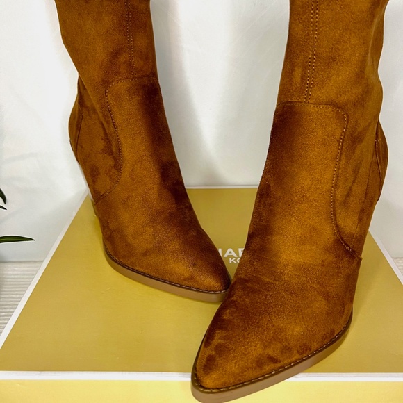 Michael Michael Kors,  Dover 100mm pointed-toe boots, Luggage, 7 - Picture 8 of 12